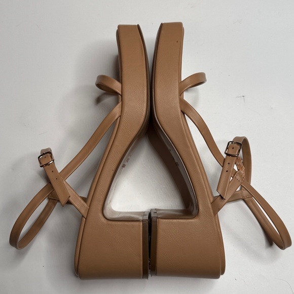 ABERCROMBIE Retro Strappy Platform Heels S-453 Sz 9 - Picture 6 of 7